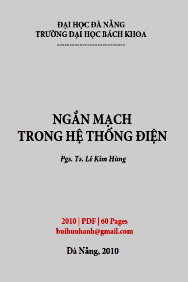 Ngắn Mạch Trong Hệ Thống Điện (NXB Đà Nẵng 2010) - Lê Kim Hùng, 60 Trang