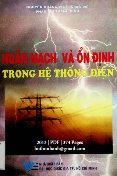 Ngắn Mạch Và Ổn Định Trong Hệ Thống Điện (NXB Đại Học Quốc Gia 2013) - Nguyễn Hoàng Việt, 374 Trang