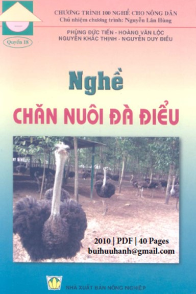 Nghề Chăn Nuôi Đà Điểu (NXB Nông Nghiệp 2010) - Phùng Đức Tiến, 40 Trang