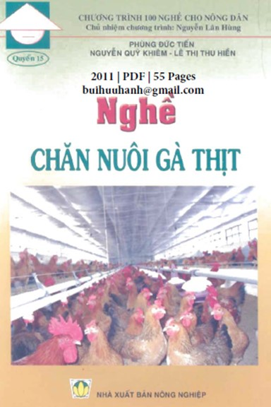 Nghề Chăn Nuôi Gà Thịt (NXB Nông Nghiệp 2011) - Phùng Đức Tiến, 55 Trang