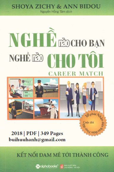 Nghề Nào Cho Bạn Nghề Nào Cho Tôi (NXB Lao Động Xã Hội 2018) - Shoya Zichy, 349 Trang