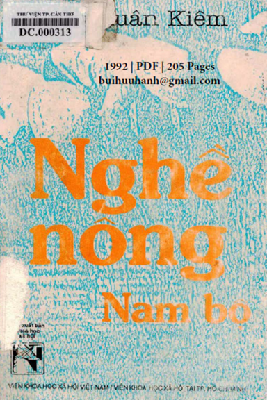 Nghề Nông Nam Bộ (NXB Khoa Học Xã Hội 1992) - Trần Xuân Kiêm, 205 Trang