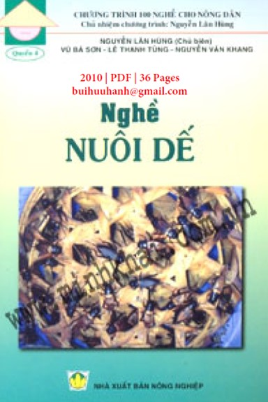 Nghề Nuôi Dế (NXB Nông Nghiệp 2010) - Nguyễn Lân Hùng, 36 Trang