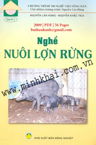 Nghề Nuôi Lợn Rừng (NXB Nông Nghiệp 2009) - Nguyễn Lân Hùng, 56 Trang