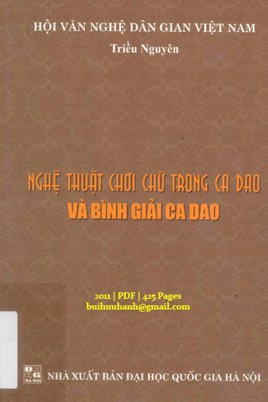 Nghệ Thuật Chơi Chữ Trong Ca Dao Và Bình Giải Ca Dao (NXB Đại Học Quốc Gia 2011) - Triều Nguyên
