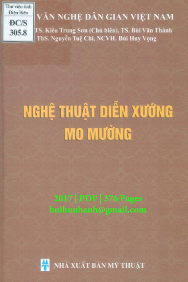 Nghệ Thuật Diễn Xướng Mo Mường (NXB Mỹ Thuật 2017) - Kiều Trung Sơn, 376 Trang