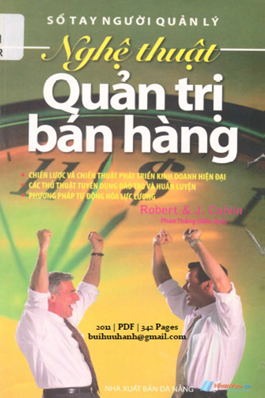 Nghệ Thuật Quản Trị Bán Hàng (NXB Đà Nẵng 2011) - Robert J. Calvin, 342 Trang