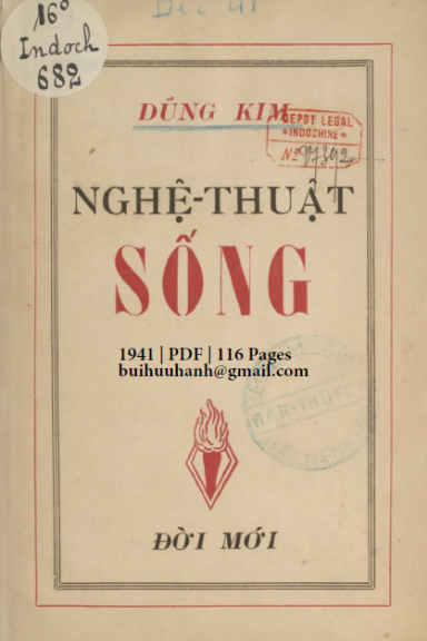 Nghệ Thuật Sống (NXB Đời Mới 1941) - Dũng Kim, 116 Trang