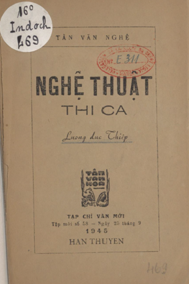 Nghệ Thuật Thi Ca (NXB Hàn Thuyên 1945) - Lương Đức Thiệp, 96 Trang