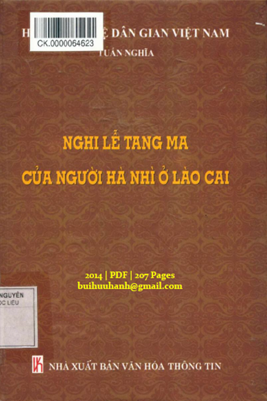 Nghi Lễ Tang Ma Của Người Hà Nhì Ở Lào Cai (NXB Văn Hóa Thông Tin 2014) - Tuấn Nghĩa, 207 Trang