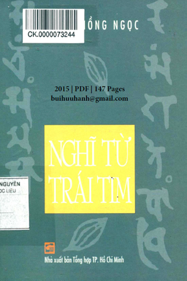 Nghĩ Từ Trái Tim (NXB Tổng Hợp 2015) - Đỗ Hồng Ngọc, 147 Trang