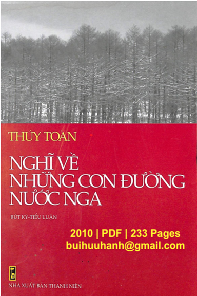 Nghĩ Về Những Con Đường Nước Nga (NXB Thanh Niên 2010) - Thuý Toàn, 233 Trang