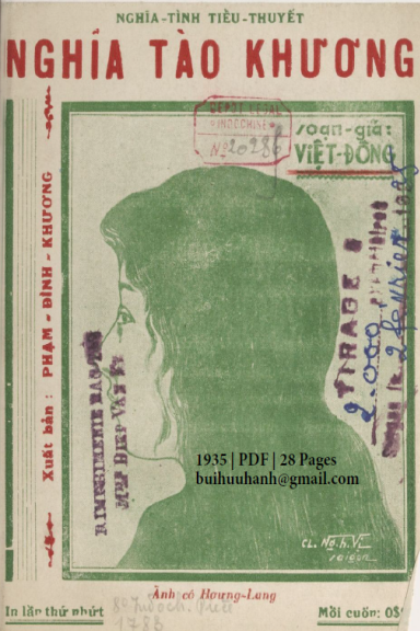 Nghĩa Tào Khương Cuốn 1 (NXB Bảo Tồn 1935) - Việt Đông, 28 Trang