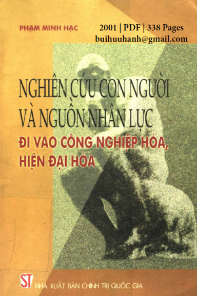 Nghiên Cứu Con Người Và Nguồn Nhân Lực (NXB Chính Trị 2001) - Phạm Minh Hạc, 338 Trang