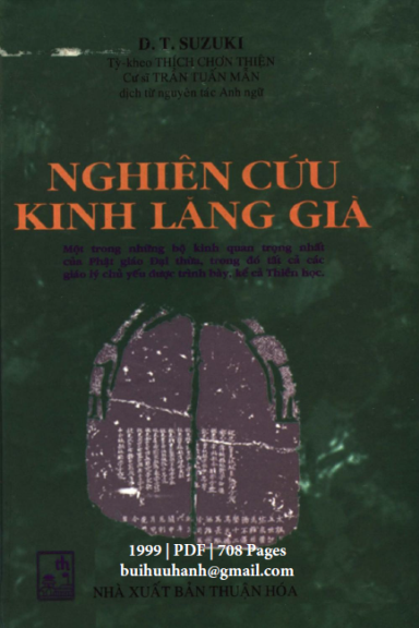 Nghiên Cứu Kinh Lăng Già (NXB Thuận Hóa 1999) - Daisetsu T. Suzuki, 708 Trang