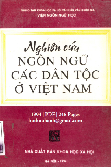Nghiên Cứu Ngôn Ngữ Các Dân Tộc Ở Việt Nam (NXB Khoa Học Xã Hội 1994) - Hoàng Văn Ma, 246 Trang