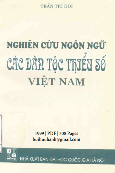 Nghiên Cứu Ngôn Ngữ Các Dân Tộc Thiểu Số Việt Nam (NXB Đại Học Quốc Gia 1999) - Trần Trí Dõi