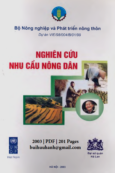 Nghiên Cứu Nhu Cầu Nông Dân (NXB Thống Kê 2003) - Bộ Nông Nghiệp, 201 Trang