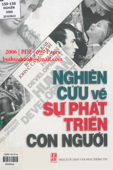 Nghiên Cứu Về Sự Phát Triển Con Người (NXB Văn Hóa Thông Tin 2006) - Robert V.Kail, 697 Trang