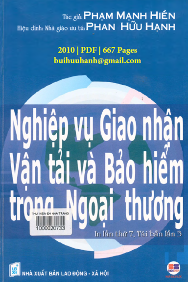 Nghiệp Vụ Giao Nhận Vận Tải Và Bảo Hiểm Trong Ngoại Thương (NXB Lao Động Xã Hội 2010) - Mạnh Hiền