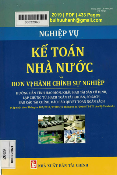 Nghiệp Vụ Kế Toán Nhà Nước Và Đơn Vị Hành Chính Sự Nghiệp (NXB Tài Chính 2019) - Tăng Bình