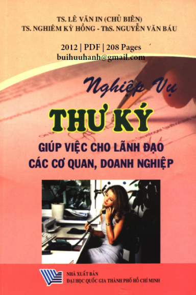 Nghiệp Vụ Thư Ký (NXB Đại Học Quốc Gia 2012) - Lê Văn In, 208 Trang