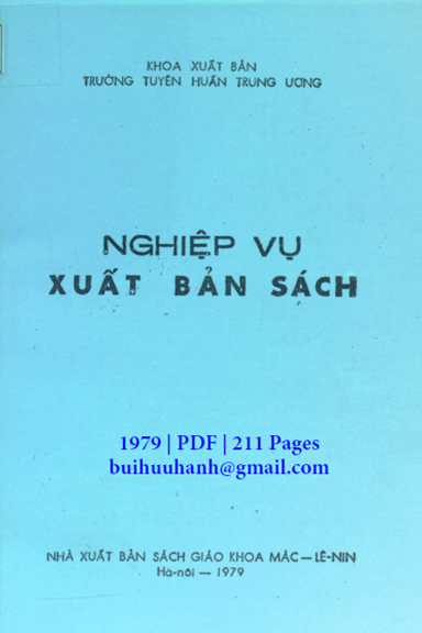 Nghiệp Vụ Xuất Bản Sách (NXB Sách Giáo Khoa 1979) - Cao Xuân Long, 211 Trang