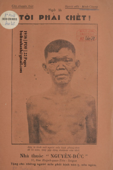 Ngở Là Tôi Phải Chết (NXB Việt Nam 1938) - Minh Chung, 22 Trang
