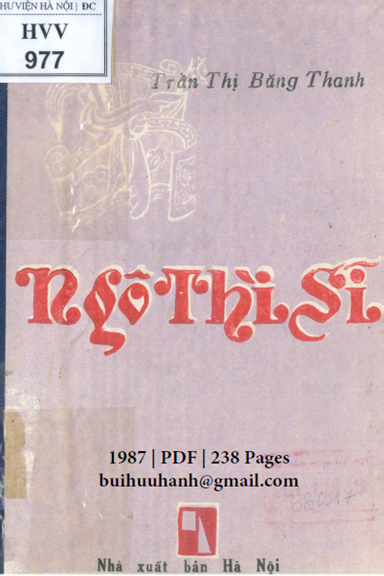 Ngô Thì Sĩ (NXB Hà Nội 1987) - Trần Thị Băng Thanh, 238 Trang