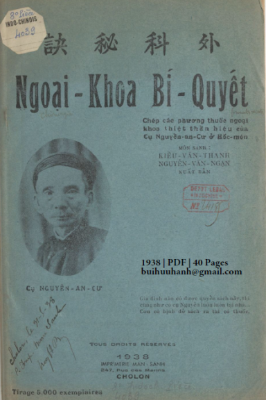Ngoại Khoa Bí Quyết (NXB Man Sanh 1938) - Nguyễn An Cư, 40 Trang