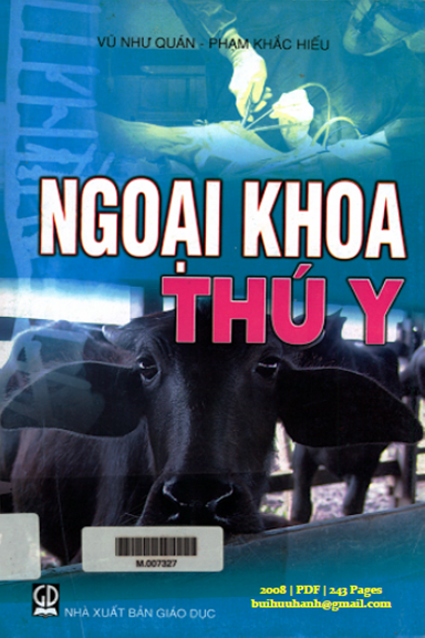 Ngoại Khoa Thú Y (NXB Giáo Dục 2008) - Vũ Như Quán, 242 Trang
