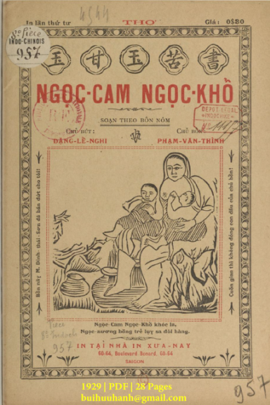 Ngọc Cam Ngọc Khổ (NXB Xưa Nay 1929) - Đặng Lễ Nghi, 28 Trang