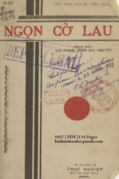 Ngọn Cờ Lau (NXB Thực Nghiệp 1937) - Đinh Gia Thuyết, 134 Trang