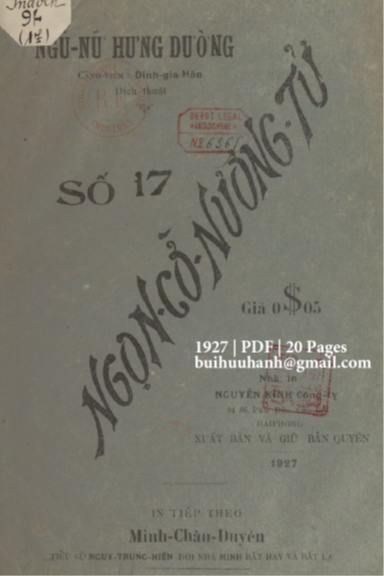 Ngọn Cờ Nương Tử Số 17 (NXB Nguyễn Kính 1927) - Định Gia Hân, 20 Trang