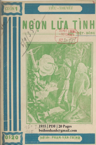 Ngọn Lữa Tình Cuốn 1-2 (NXB Bảo Tồn 1935) - Việt Đông, 40 Trang