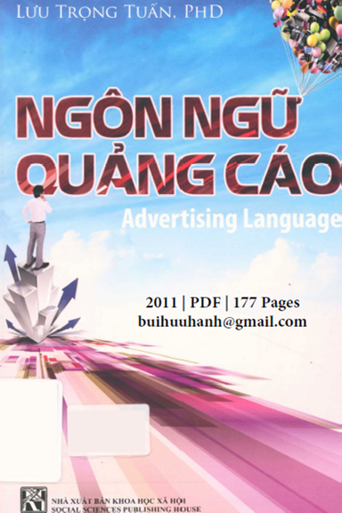 Ngôn Ngữ Quảng Cáo (NXB Khoa Học Xã Hội 2011) - Lưu Trọng Tuấn, 177 Trang