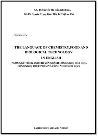 Ngôn Ngữ Tiếng Anh Chuyên Ngành CNHH, CNTP Và CNSH (NXB Hà Nội 2009) - Nguyễn Thị Hiền, 163 Trang