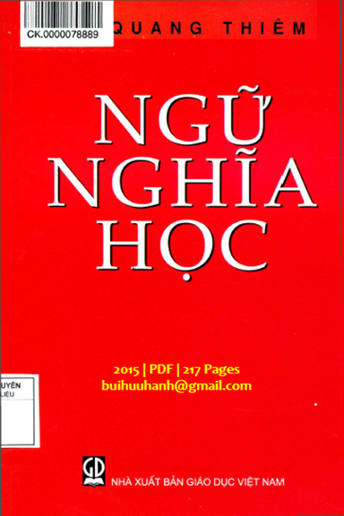 Ngữ Nghĩa Học (NXB Giáo Dục 2015) - Lê Quang Thiêm, 217 Trang