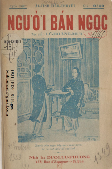 Người Bán Ngọc Cuốn 1-4 (NXB Đức Lưu Phương 1931) - Lê Hoằng Mưu, 386 Trang