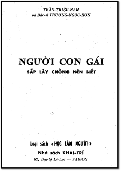 Người Con Gái Sắp Lấy Chồng Nên Biết (NXB Khai Trí 1969) - Trần Triệu Nam, 202 Trang