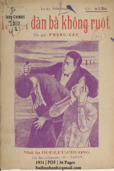 Người Đàn Bà Không Ruột Cuốn 2 (NXB Đức Lưu Phương 1931) - Phụng Các, 36 Trang