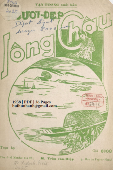 Người Đẹp Sông Châu (NXB Vạn Tường 1938) - Đỗ Văn Lâm, 36 Trang