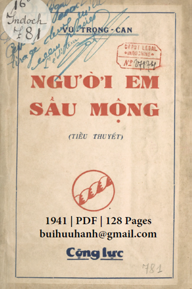 Người Em Sầu Mộng (NXB Cộng Lực 1941) - Vũ Trọng Can, 128 Trang