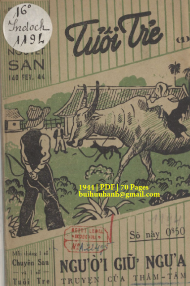 Người Giữ Ngựa (NXB Tân Dân 1944) - Thâm Tâm, 70 Trang