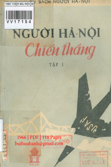 Người Hà Nội Chiến Thắng Tập 1 (NXB Hà Nội 1966) - Lương Sĩ Cầm, 118 Trang