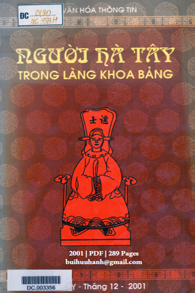 Người Hà Tây Trong Làng Khoa Bảng (NXB Hà Tây 2001) - Nguyễn Tá Nhí, 289 Trang