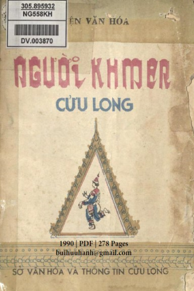 Người Khmer Tỉnh Cửu Long (NXB Cửu Long 1990) - Huỳnh Ngọc Trảng, 278 Trang