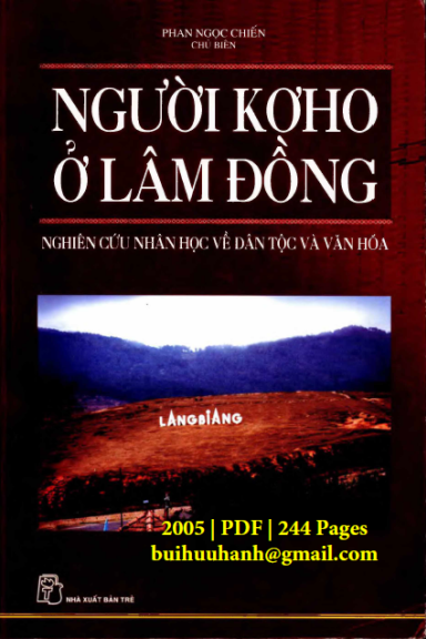 Người Kơho Ở Lâm Đồng (NXB Trẻ 2005) - Phan Ngọc Chiến, 244 Trang