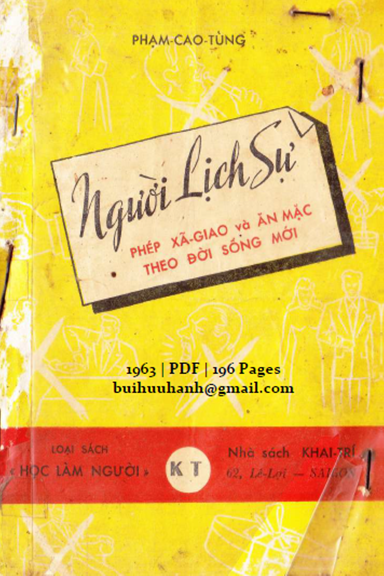 Người Lịch Sự (NXB Khai Trí 1963) - Phạm Cao Tùng, 196 Trang