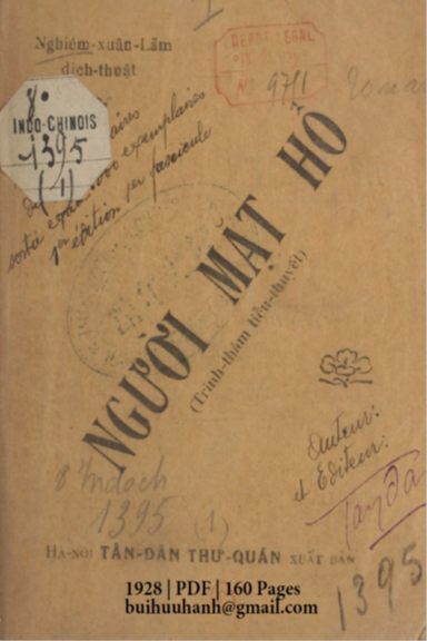 Người Mặt Hổ Cuốn 1 (NXB Tân Dân 1928) - Nghiêm Xuân Lãm, 160 Trang